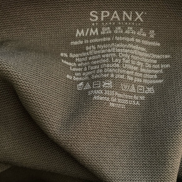 Spanx Seamless Slimming Side Zip Leggings M Olive - Picture 4 of 6